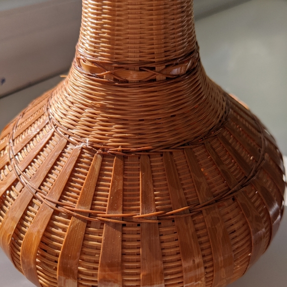 Accents Chinese Wicker Basket Vase Poshmark